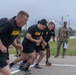 13th Armored Corps Sustainment Command Soldiers conduct an Army Combat Fitness Test