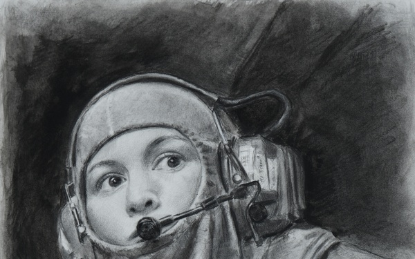 US Coast Guard Art Program Collection 2025, Obj. Id. # 202509, "A Coast Guard fireman drills," Todd Groesbeck