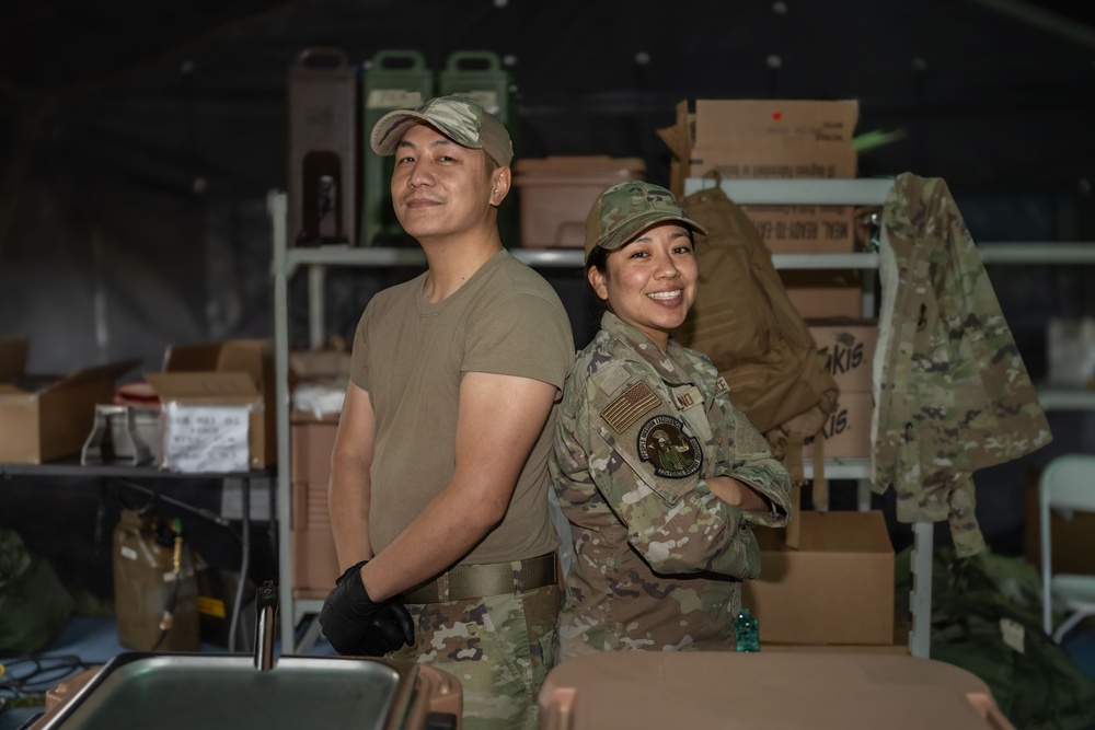 Hot meals in the field during Exercise Lethal Stack