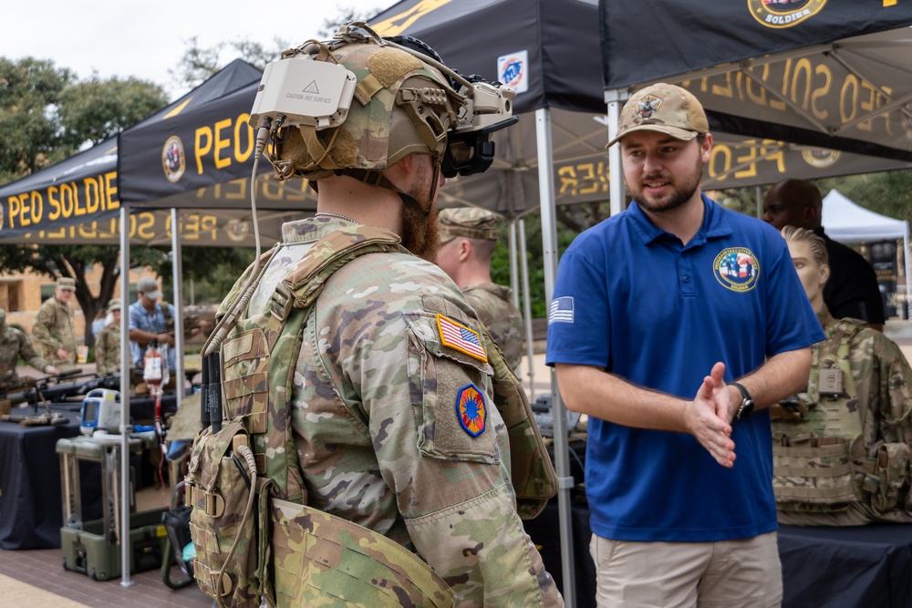 Soldiers from the III Armored Corps participate in Texas A&amp;M University's Meet Your Army event.