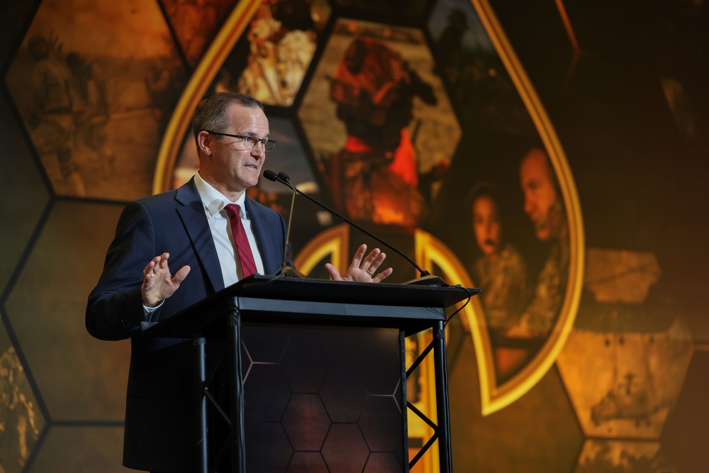 Mr. Colby Jenkins speaks during SOF Week 2025