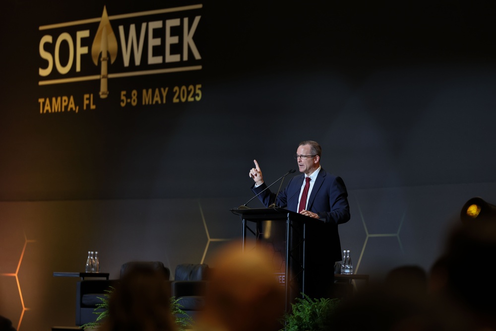 Mr. Colby Jenkins speaks during SOF Week 2025