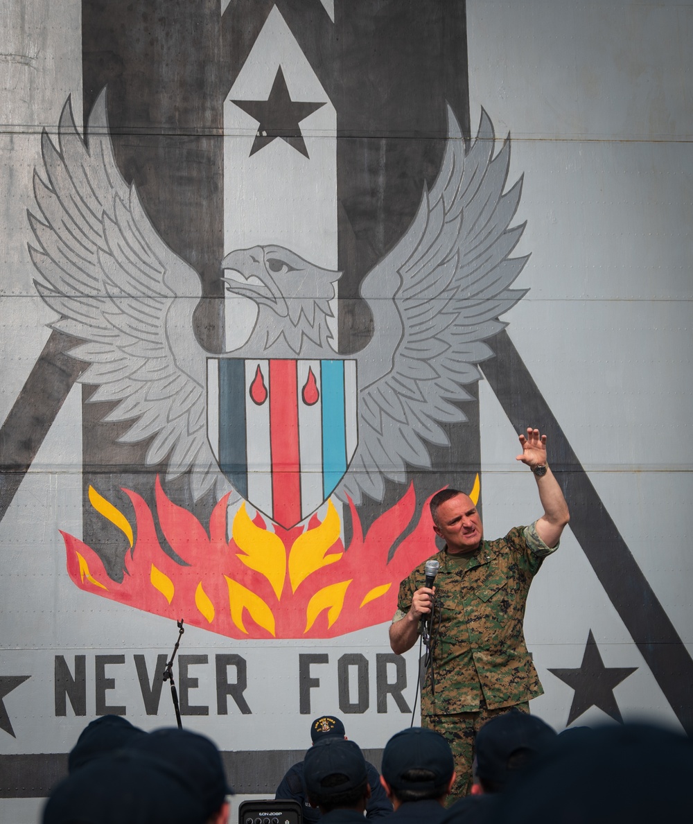 MARFORCOM Visits USS New York, Recounts 9/11 Experience