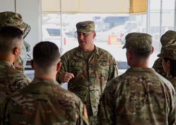 U.S. Army Col. Charles Green visits Soldiers at the southern border