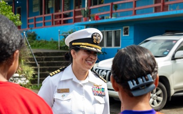 U.S. Navy Sailors Visit School In Fiji