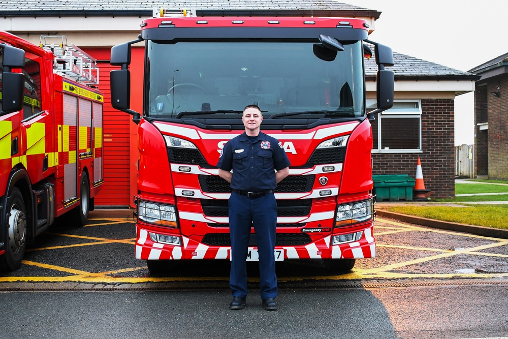 RAF Menwith Hill firefighter receives McAllister Heroism Award for lifesaving actions