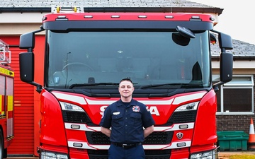 RAF Menwith Hill firefighter receives McAllister Heroism Award for lifesaving actions