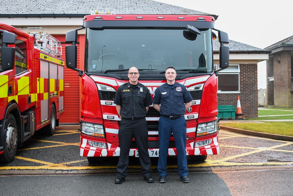 RAF Menwith Hill firefighter receives McAllister Heroism Award for lifesaving actions