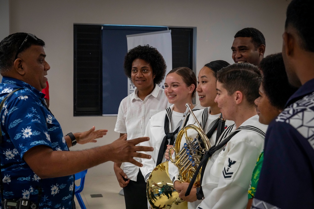 7th Fleet Band Performs at Fiji National University