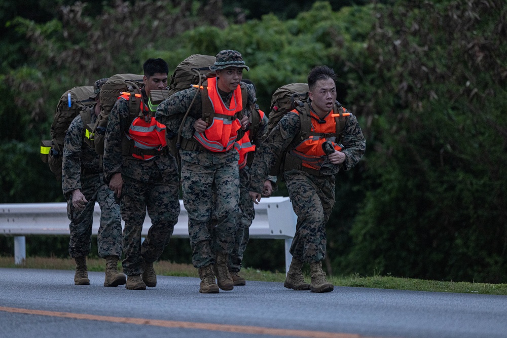 U.S. Marines with Disbursing Detachment Conducts a Company Hike
