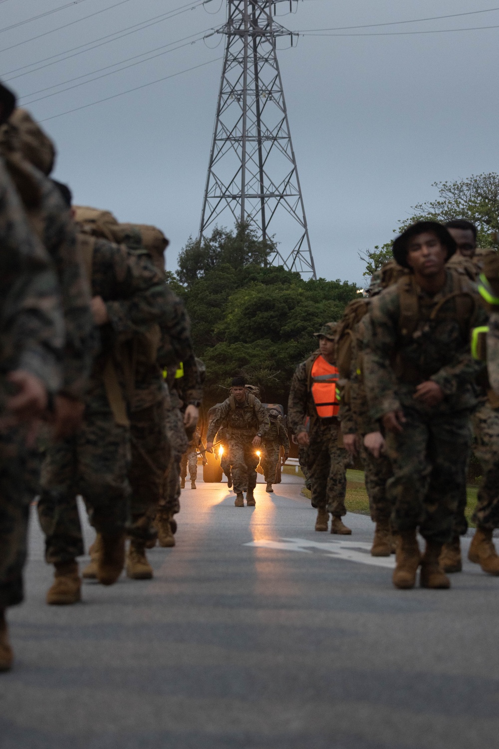 U.S. Marines with Disbursing Detachment Conducts a Company Hike
