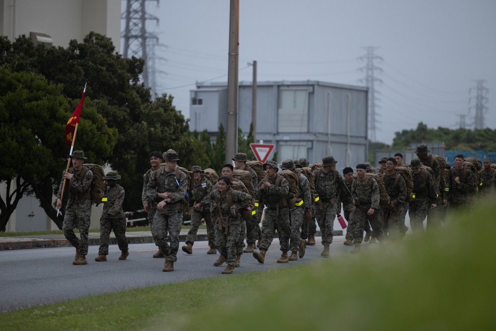 U.S. Marines with Disbursing Detachment Conducts a Company Hike