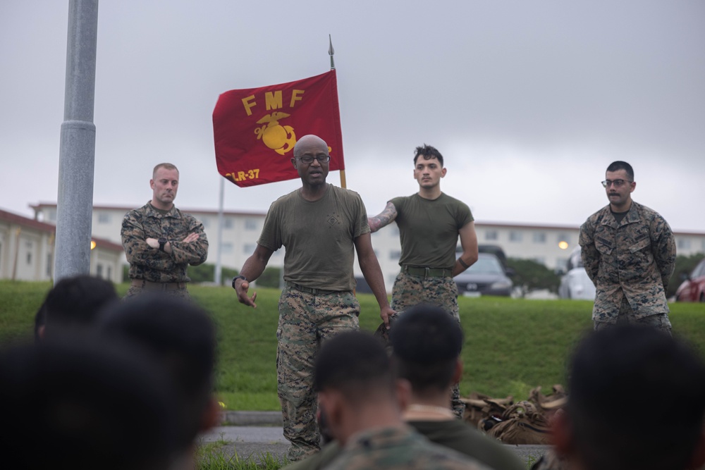 U.S. Marines with Disbursing Detachment Conducts a Company Hike