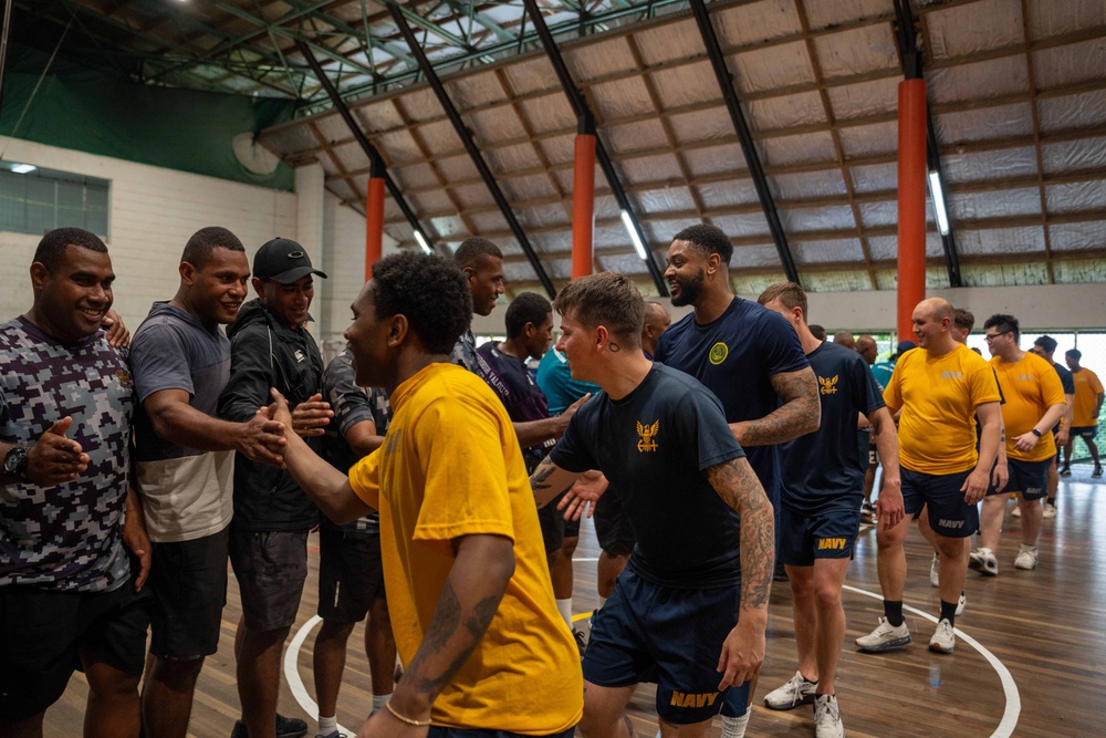 Blue Ridge Plays Basketball With Fiji Sailors
