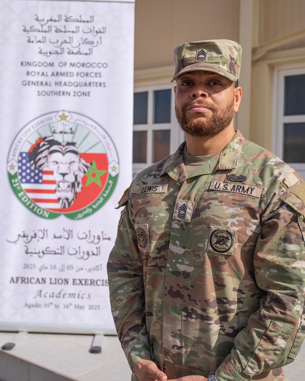 Embrace the process: Master Sgt. Preston Lewis poses for a photo at African Lion 2025 in Morocco