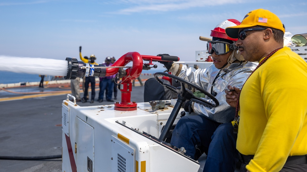 Wasp Conducts Aviation Firefighting Drill