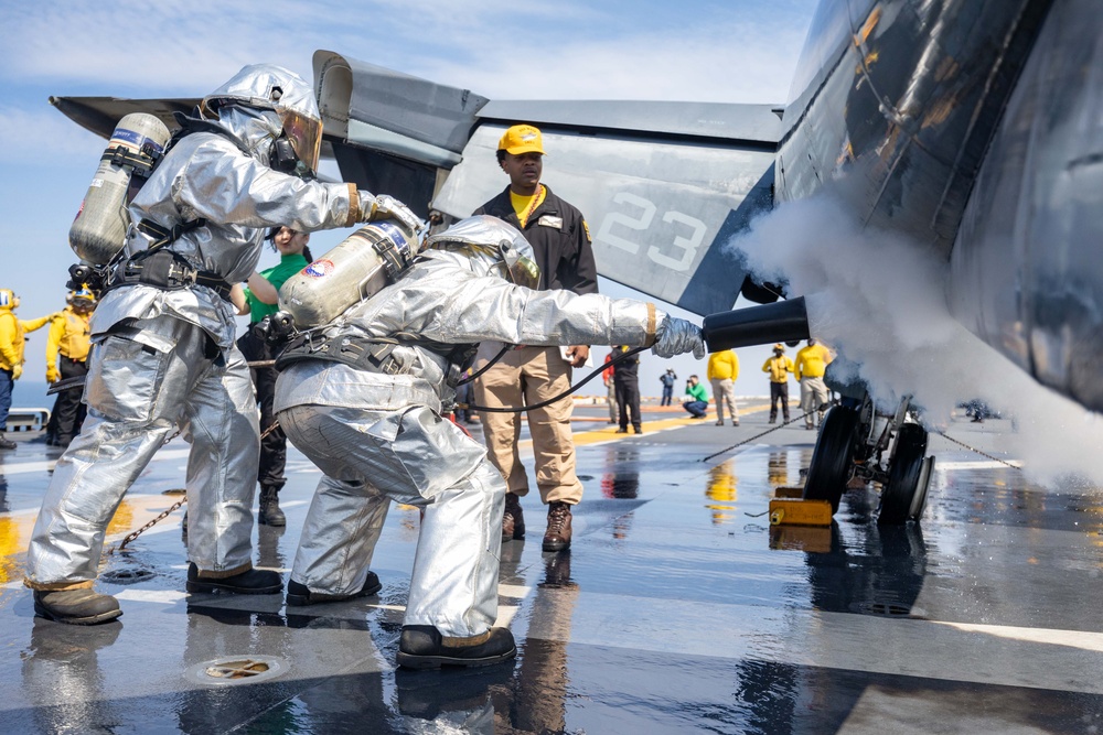 Wasp Conducts Aviation Firefighting Drill
