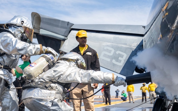Wasp Conducts Aviation Firefighting Drill