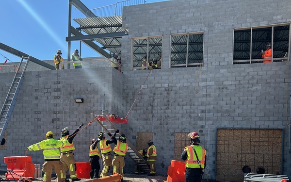 Firefighters perform technical rescue