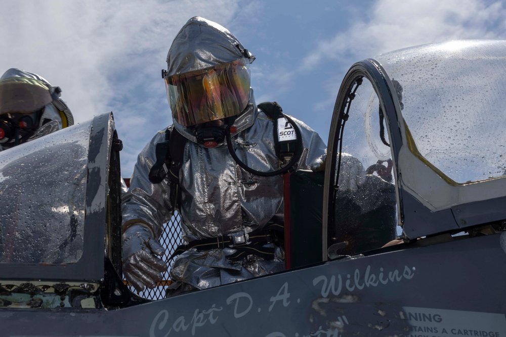 Wasp Conducts Aviation Firefighting Drill
