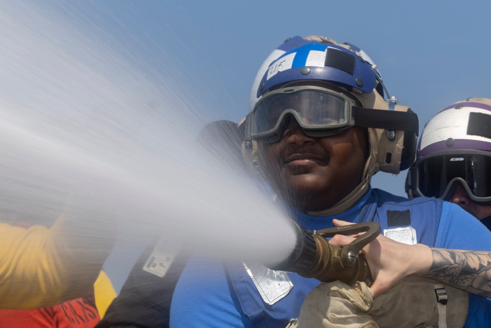 Wasp Conducts Aviation Firefighting Drill