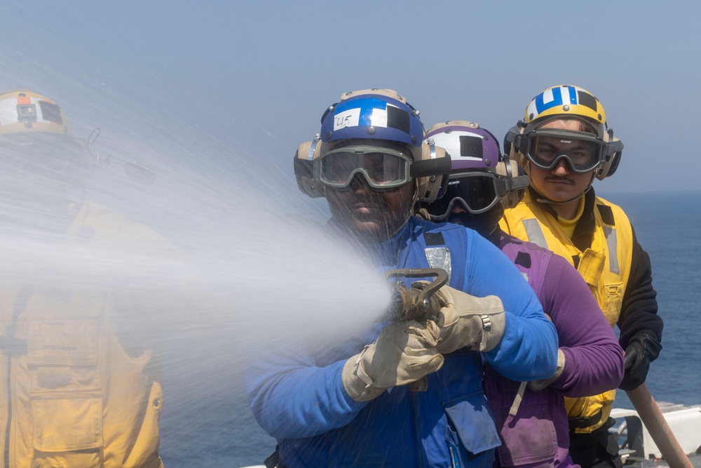 Wasp Conducts Aviation Firefighting Drill