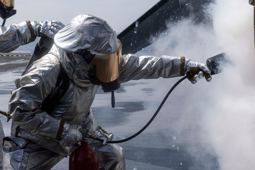 Wasp Conducts Aviation Firefighting Drill