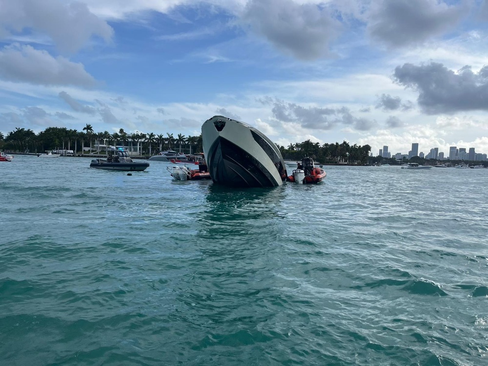 U.S. Coast Guard crew rescues 32 people from vessel taking on water