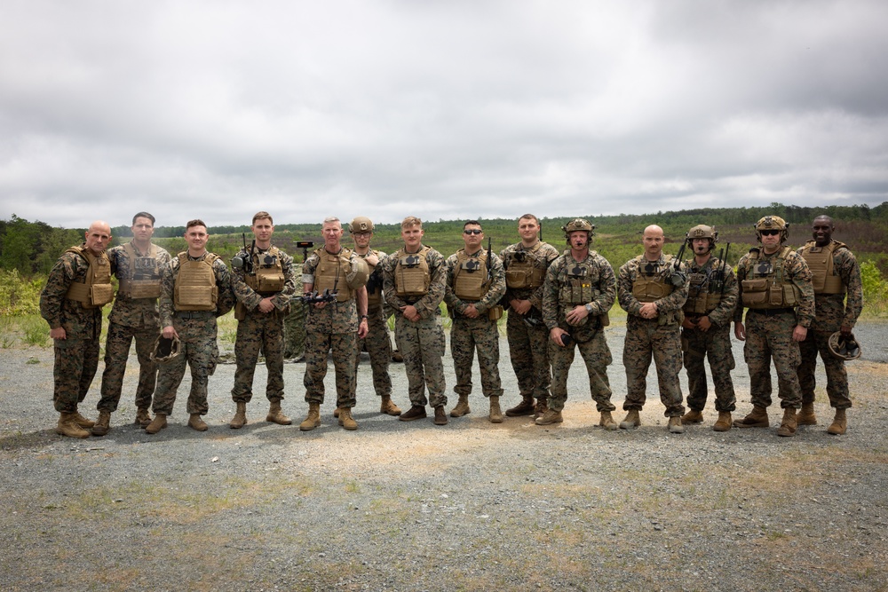 Commandant, Gen. Eric Smith, visits Marine Corps Attack Drone Team at MCB Quantico