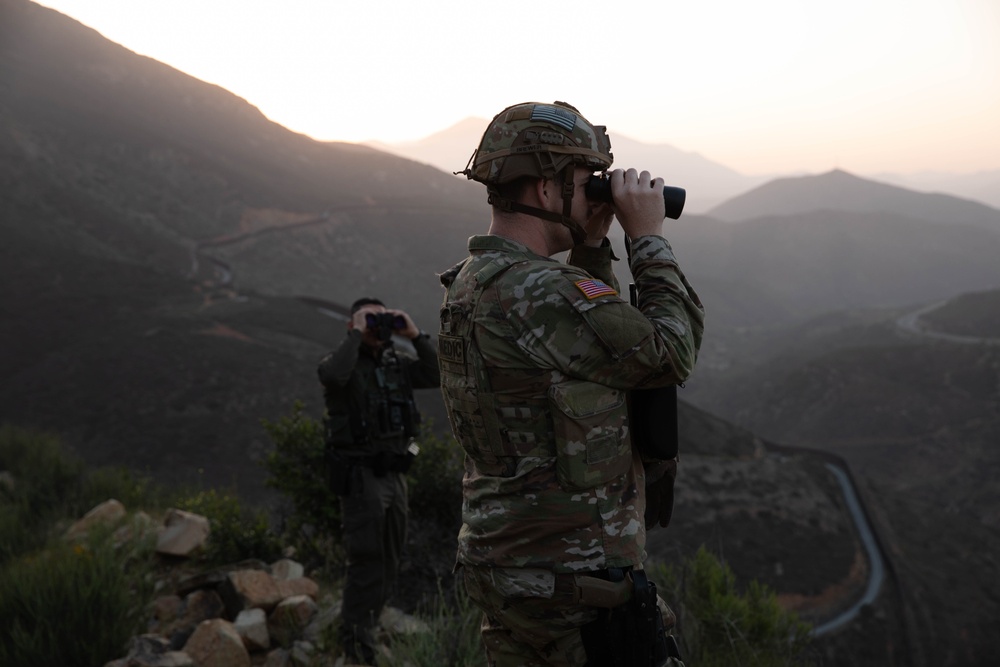 549th Military Police Company conducts a joint patrol with Border Patrol at southern border