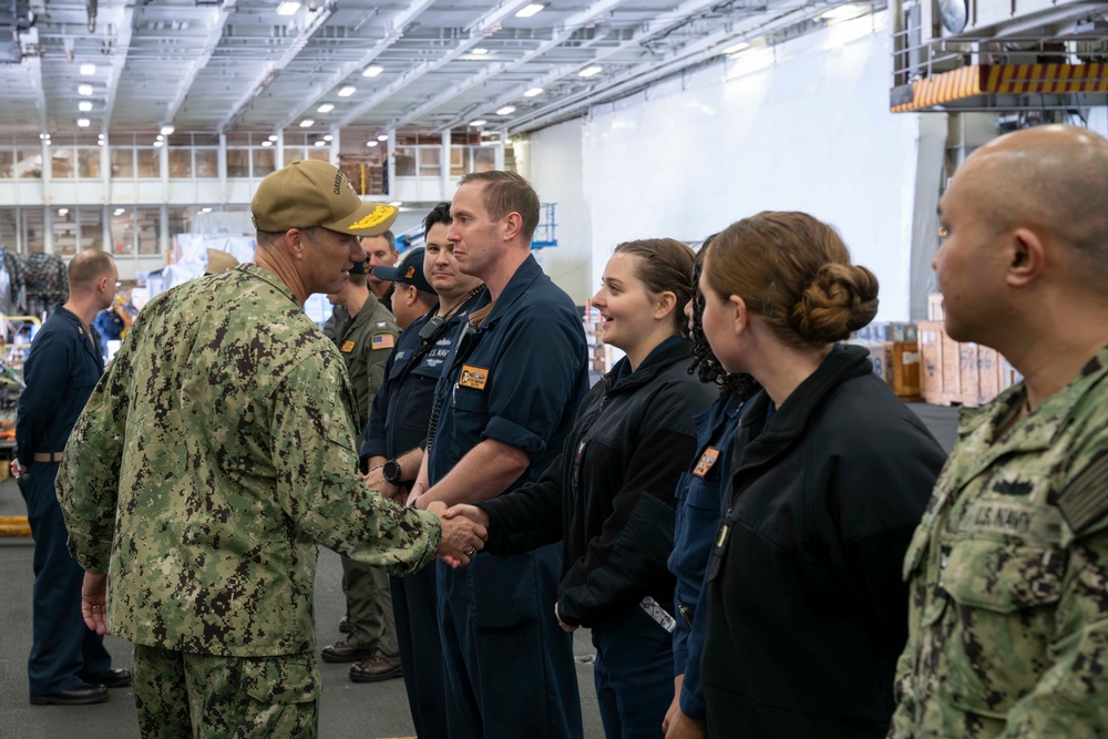 Commander, Carrier Strike Group 3, tours Abraham Lincoln