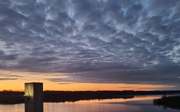 Cloudy sunrise over Salamonie
