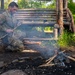 Former SERE specialist Tom Lutyens teaches bow drill