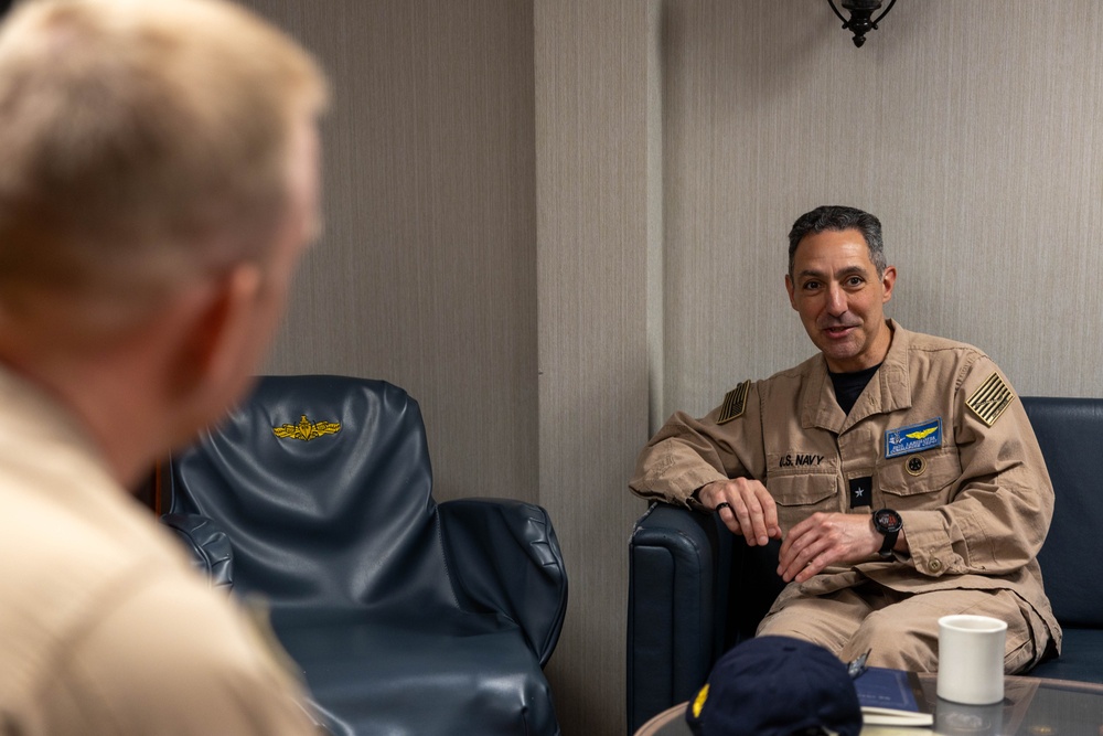 Rear Adm. Paul Lanzilotta Visits USS Mahan