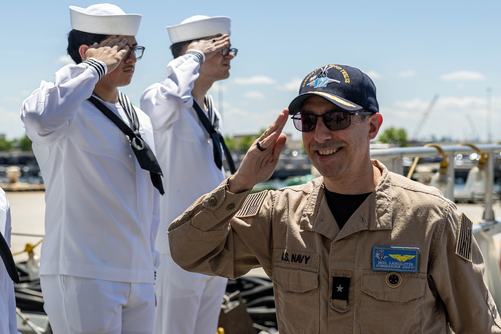 Rear Adm. Paul Lanzilotta Visits USS Mahan
