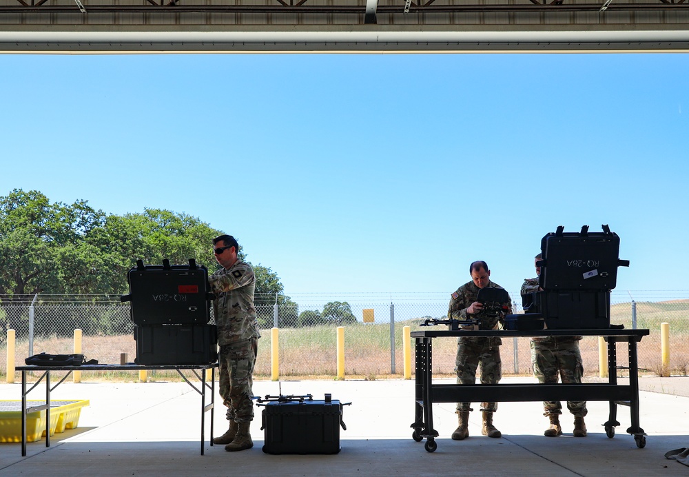California National Guard Soldiers conduct tactical training with small unmanned aircraft systems