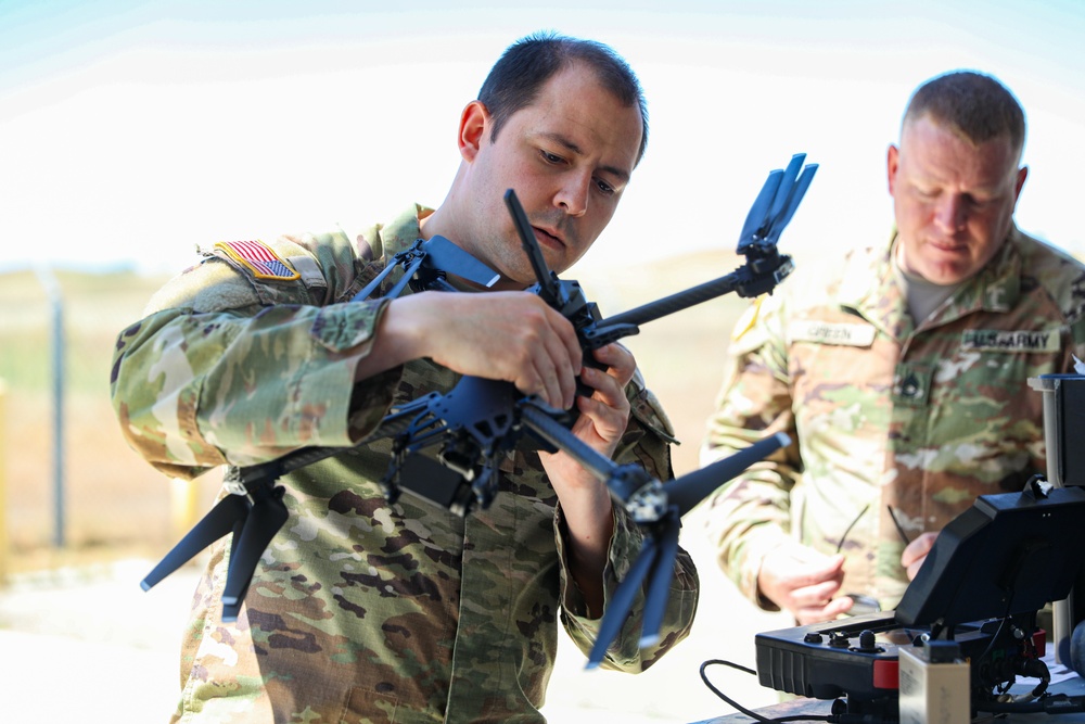 California National Guard Soldiers conduct tactical training with small unmanned aircraft systems