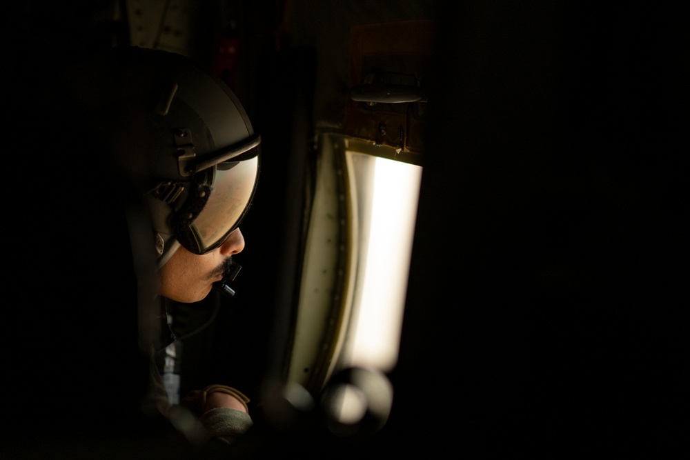Air Force Jolly Green IIs refuel over USCENTCOM AOR