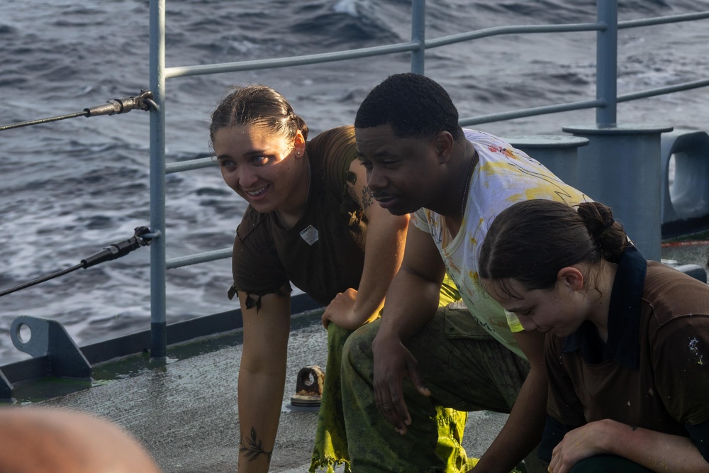 Sailors Welcomed into the Order of the Shellbacks