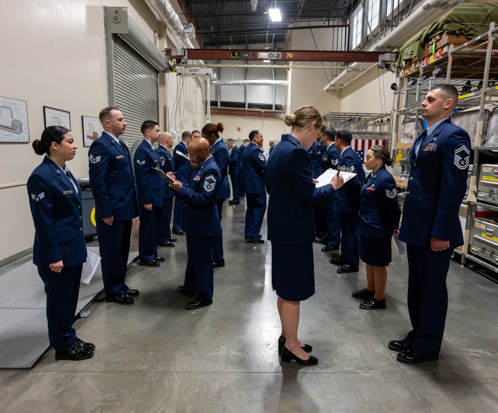Precision in Every Detail: Dress Blues Inspection Upholds Ceremonial Standards