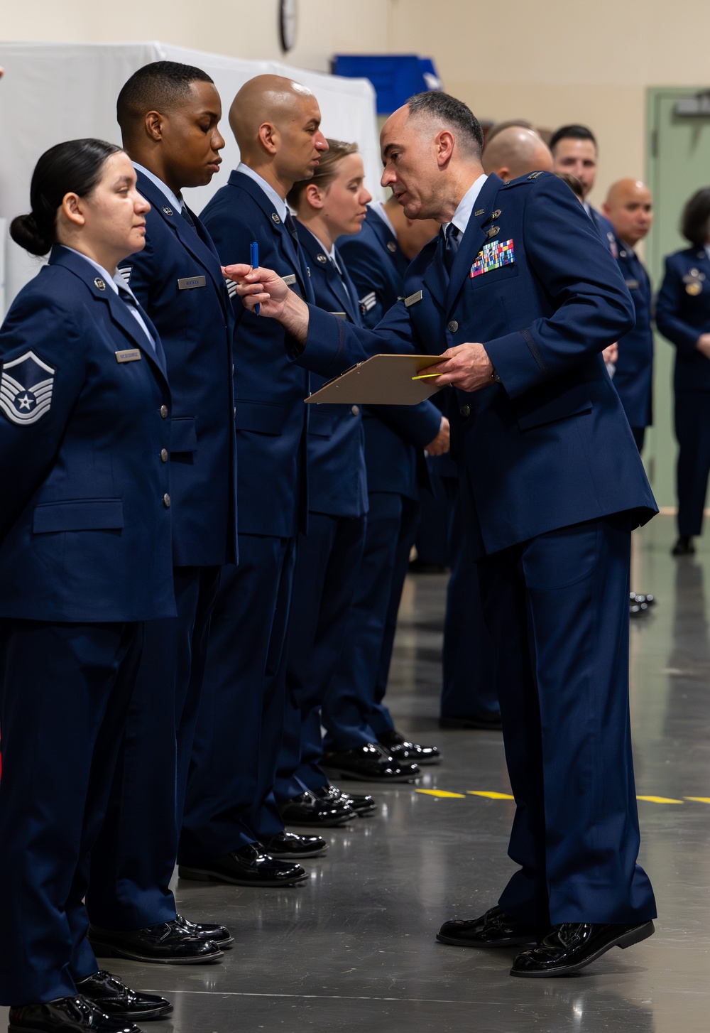 Precision in Every Detail: Dress Blues Inspection Upholds Ceremonial Standards