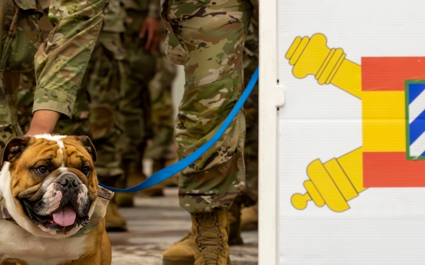 Rocky the Bulldog Patching Ceremony