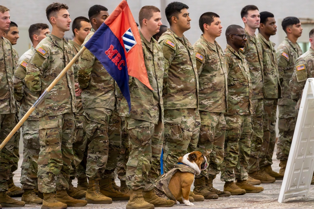 Rocky the Bulldog Patching Ceremony
