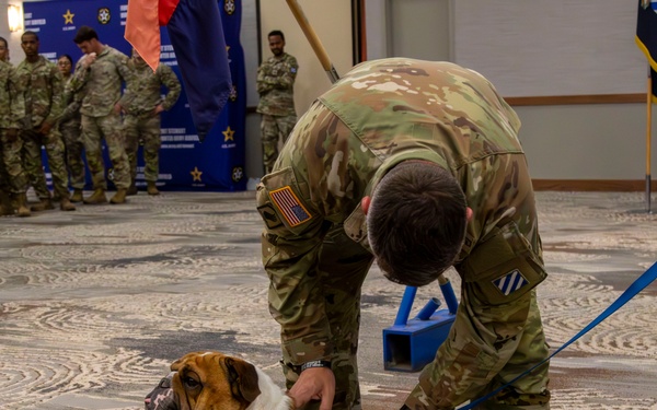 Rocky the Bulldog Patching Ceremony