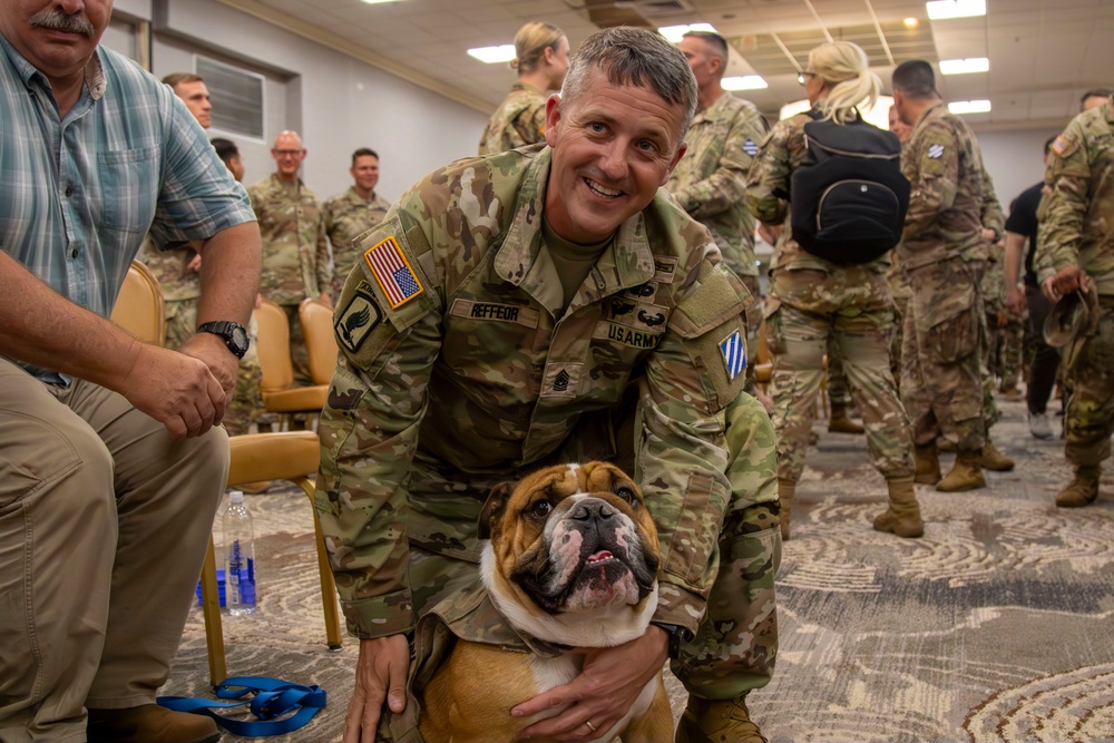 Rocky the Bulldog Patching Ceremony