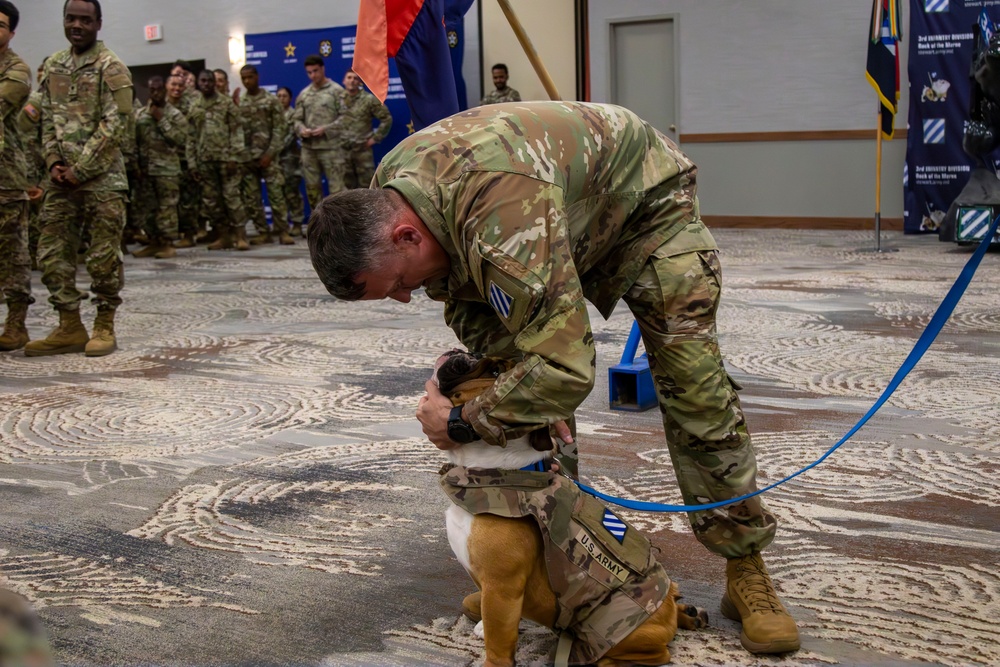 Rocky the Bulldog Patching Ceremony