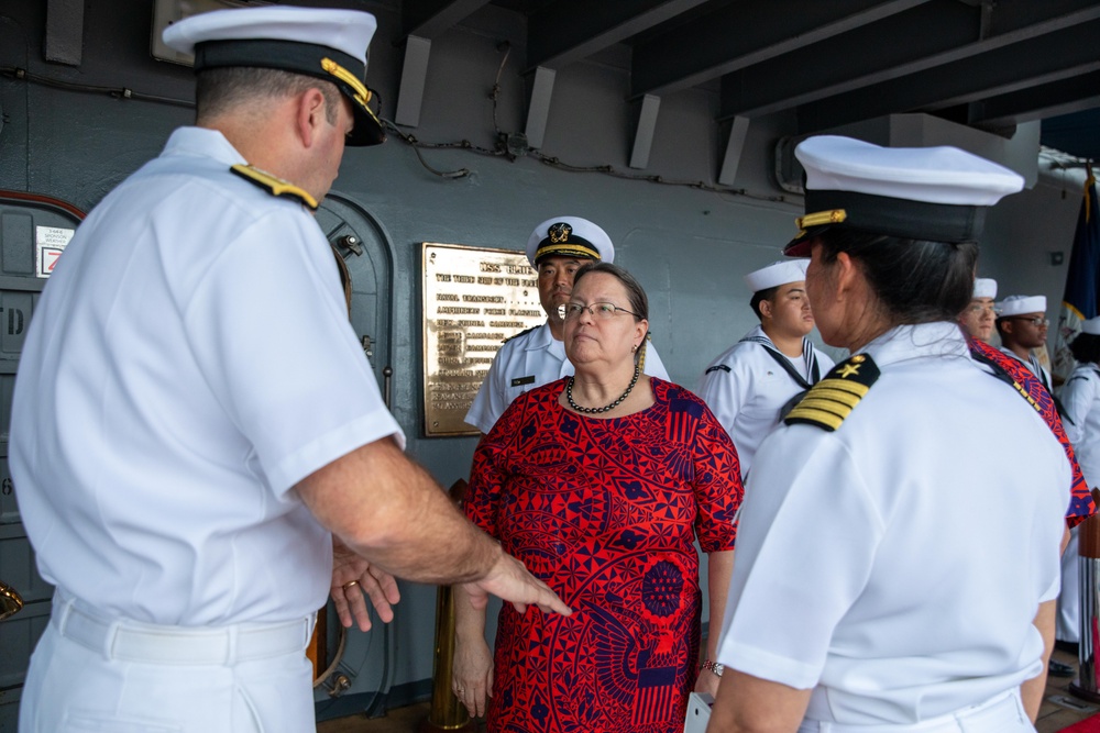 U.S. 7th Fleet Hosts a Big Top Reception Aboard USS Blue Ridge (LCC 19) in Fiji