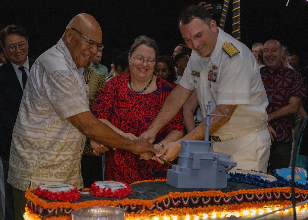 U.S. 7th Fleet Hosts a Big Top Reception Aboard USS Blue Ridge (LCC 19) in Fiji