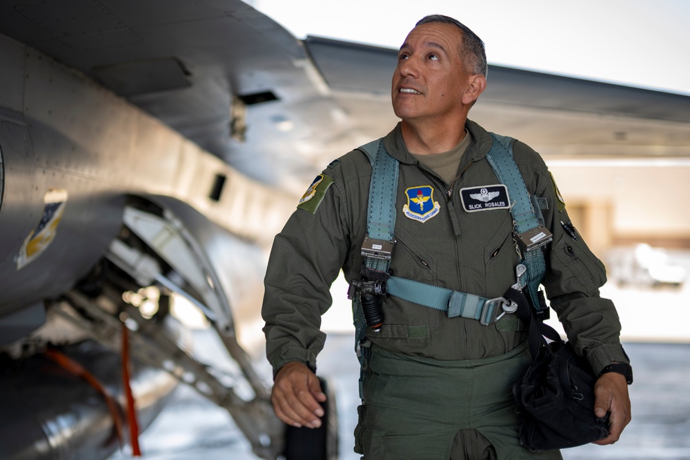 Col. Rosales's final flight at the 49th Wing