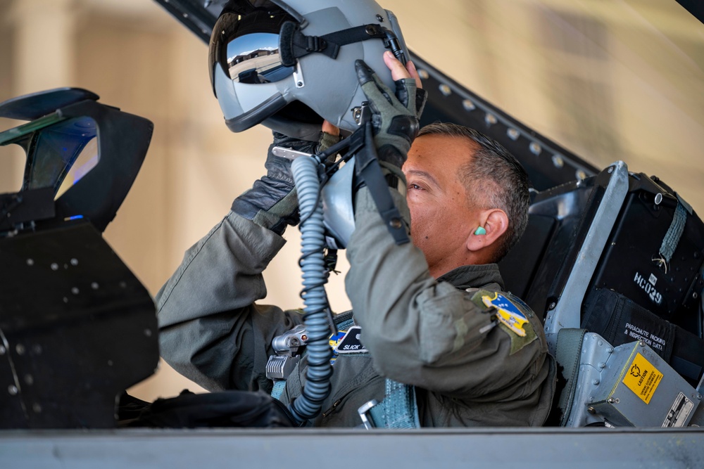 Col. Rosales's final flight at the 49th Wing